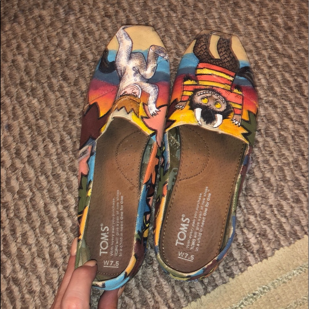 Hand painted, one of a kind Toms